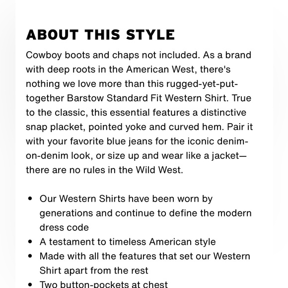 Levi's Barstow Western Indigo Denim Shirt Pearl Snap Closure - Sz L - Picture 16 of 16